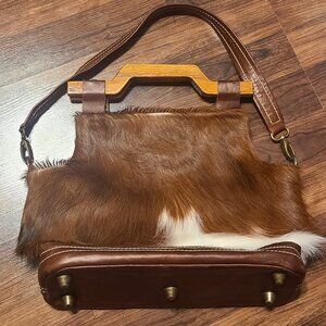 Texas Carpet Baggers Leather Cowhide Bag